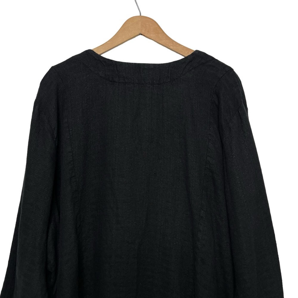 Flax 100% Linen Tunic Top Button Front Lagenlook … - image 4